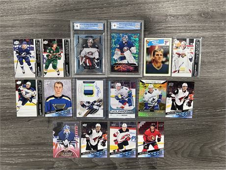 LOT OF HOCKEY CARDS - 2 GRADED, LOTS OF YOUNG GUNS / ROOKIES