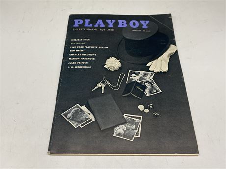 VINTAGE PLAYBOY JAN. 1959 ISSUE (Intact centerfold)