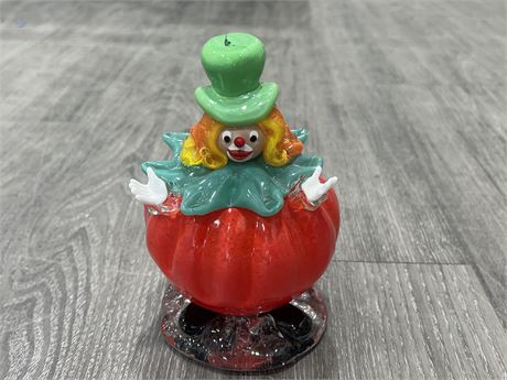VINTAGE MURANO ART GLASS FAT CLOWN HAND BLOWN - MADE IN ITALY