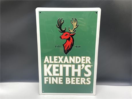 18”x12” ALEXANDER KEITHS METAL BEER SIGN