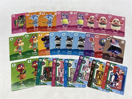 25 ANIMAL CROSSING AMIIBO CARDS