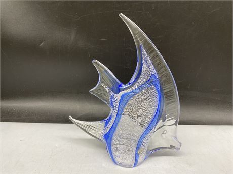 VILCA ITALY PURE SILVER SIGNED GLASS FISH (11”)