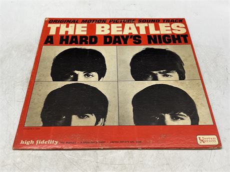 THE BEATLES - A HARD DAYS NIGHT ORIGINAL US RELEASE - VG (slightly scratched)