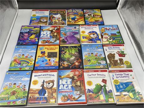 Urban Auctions - 19 CHILDRENS DVDS (7 sealed)
