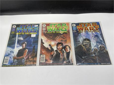 STAR WARS HEIR TO THE EMPIRE #1-3 FIRST APPEARANCE OF THRAWN