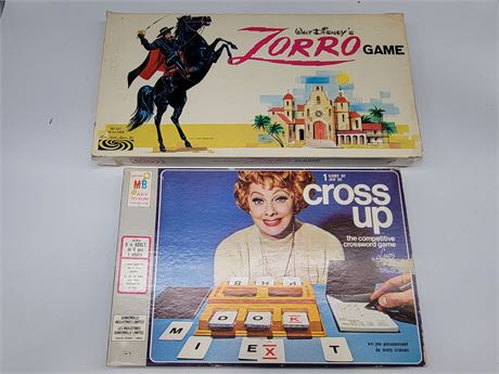 ZORRO 1966 GAME & LUCY CROSS-UP 1974 GAME