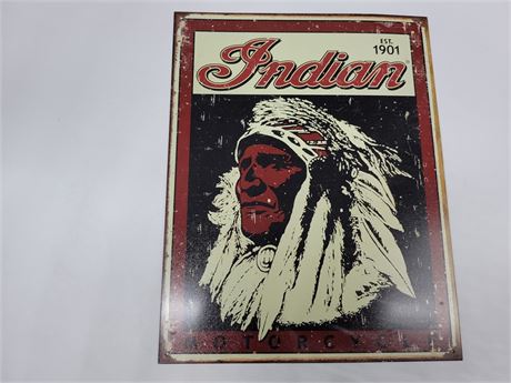 INDIAN MOTORCYCLE SIGN (16"x12")