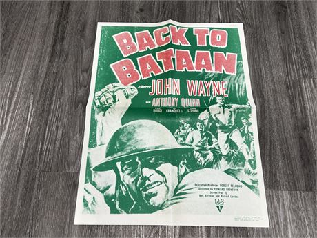 CLASSIC VINTAGE MOVIE POSTER - BACK TO BATAAN