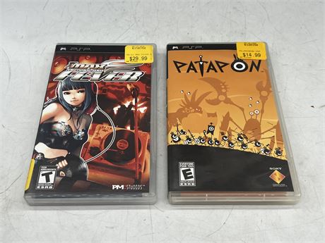 2 PSP GAMES COMPLETE IN BOX - PATAPON & DJ MAX
