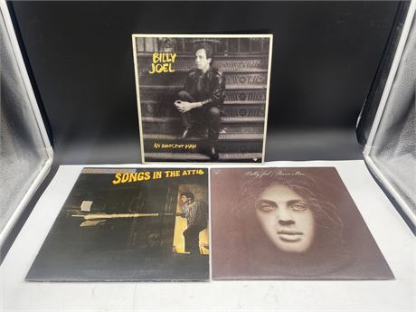 3 BILLY JOEL RECORDS - EXCELLENT (E)