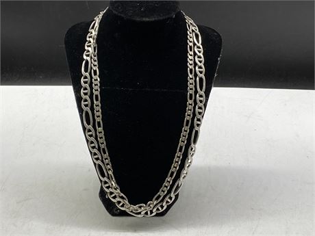 2 925 STERLING SILVER CHAINS - 1 CLASP NEEDS REPAIR