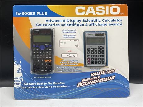 NEW CASIO ADVANCED DISPLAY SCIENTIFIC CALCULATOR VALUE PACK