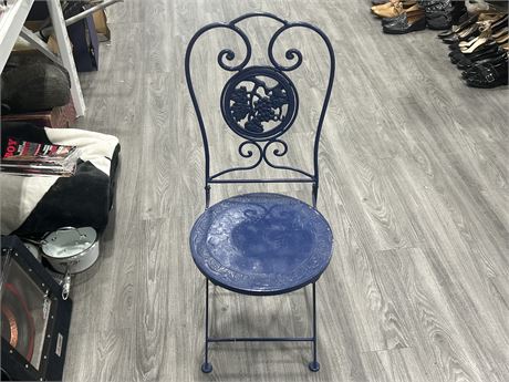 HEAVY WROUGHT IRON BISTRO CHAIR