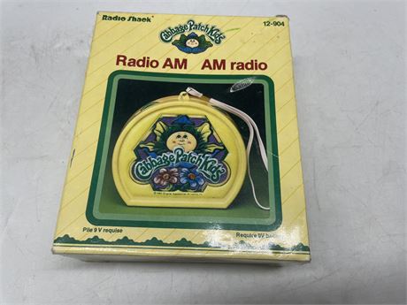 CABBAGE PATCH KIDS 1983 AM RADIO MIB - WORKING BATTERY OP