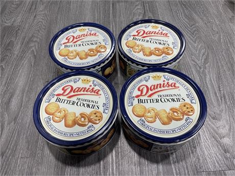 4 NEW DANISA TRADITIONAL BUTTER COOKIES - EXPIRATION DATE: FEBRUARY18/2022