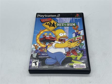 THE SIMPSONS HIT AND RUN - PS2 - COMPLETE WITH MANUAL