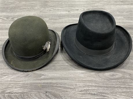 2 VINTAGE HATS - 1 “UNCONFIRMED” BELONGING TO “MUNGO JERRY” BAND