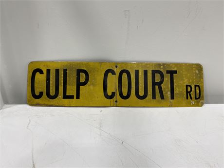 VINTAGE CULP COURT ROAD SIGN (24”x6”)