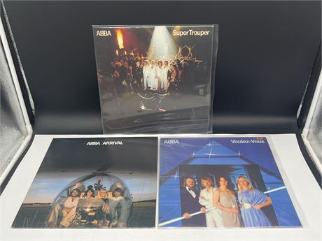 3 ABBA RECORDS - EXCELLENT (E)