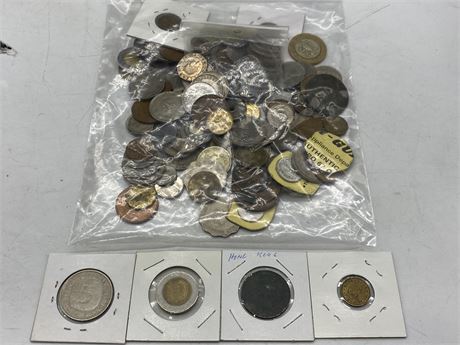 MIXED WORLD COINS — SOME OLD
