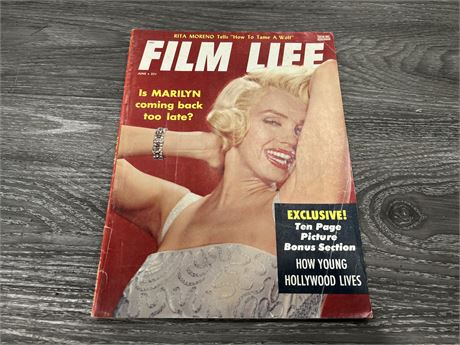 1956 FILM LIFE MARILYN MONROE MAGAZINE
