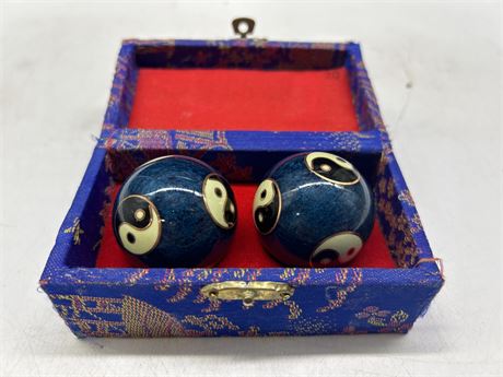 CHINESE CLOISONNÉ CHIME BALLS
