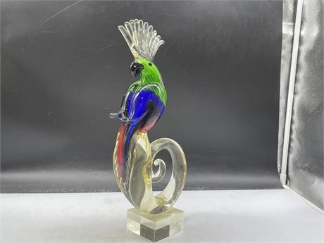 MURANO GLASS ART PARROT (15”)