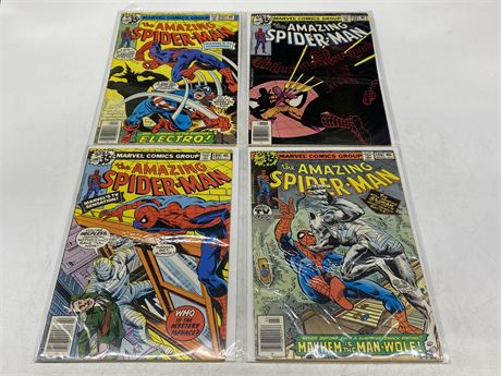 4 AMAZING SPIDER-MAN COMICS INCL: #187-190