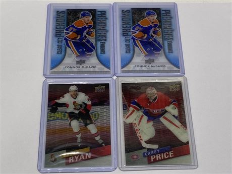 2 CONNOR MCDAVID 2015 CLEAR CUTS & PRICE/RYAN 2016 FRANCHISE FORCE