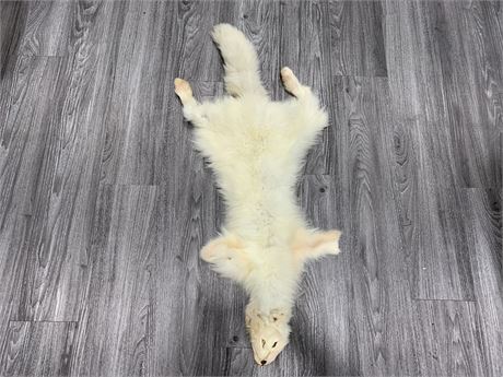 WHITE FOX TANNED PELT (41” long)