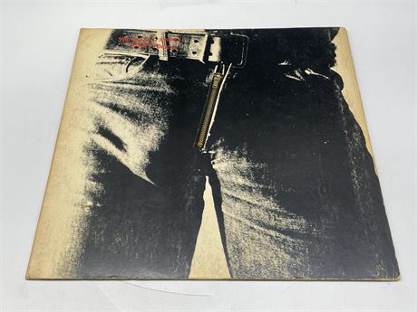 COVER ONLY - THE ROLLING STONES - STICKY FINGERS W/ WORKING ZIPPER