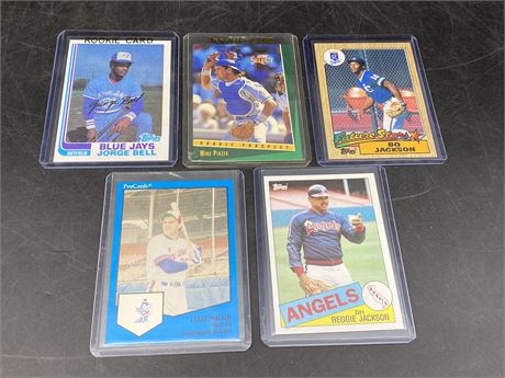 5 MLB ROOKIE CARDS (Allstars)