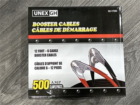 NEW IN BOX UNEXGH BOOSTER CABLES