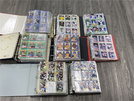 8 BINDERS OF ASSORTED SPORTS CARDS