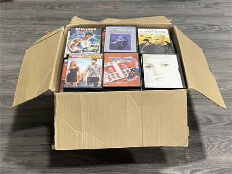 LARGE BOX OF MISC. DVDS