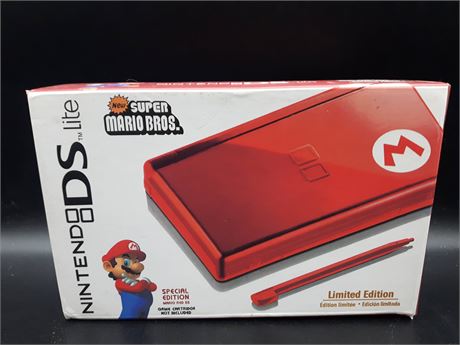 DS LITE LIMITED EDITION (SUPER MARIO BROS) CONSOLE - VERY GOOD CONDITION