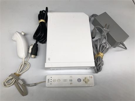 NINTENDO WII WITHOUT SENSOR BAR AND AV CABLES