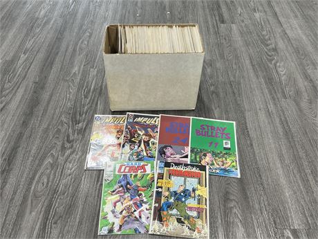 BOX OF BACK ISSUE COMICS - NO DOUBLE
