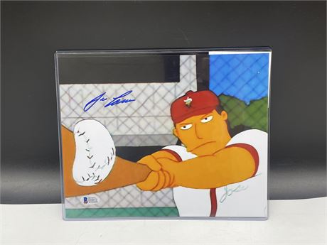 SIGNED “JOSE” JOSE CANSECO FROM THE SIMPSONS W/ BECKETT COA 11”x9”
