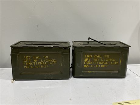 (2) CAL - 50 M2 AMMO BOXES