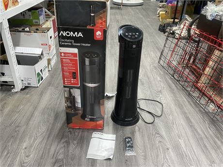 (NEW OPEN BOX) NOMA OSCILLATING TOWER HEATER WITH REMOTE