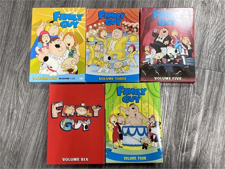 5 FAMILY GUY BOX SETS- VOLUME 1,3,4,5,6