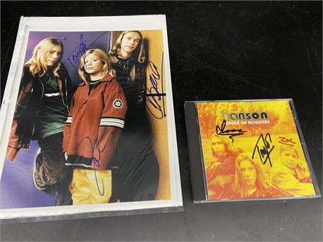 SIGNED HANSON CD & PICTURE