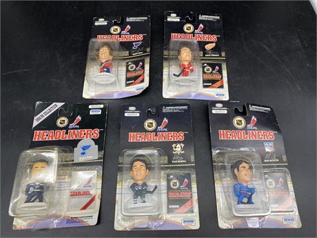 5 NHL HEADLINERS COLLECTABLES BY CORINTHIAN