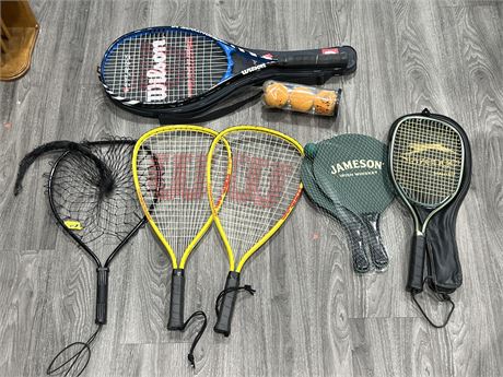 TENNIS RACQUET & OTHER RACQUETS / MISC SPORTS ITEMS