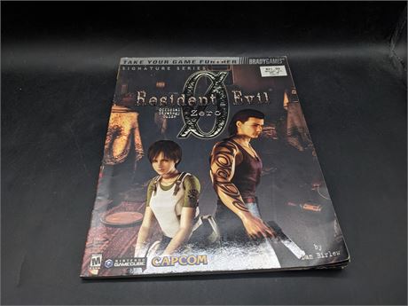 RESIDENT EVIL 0 STRATEGY GUIDE BOOK - VERY GOOD CONDITION