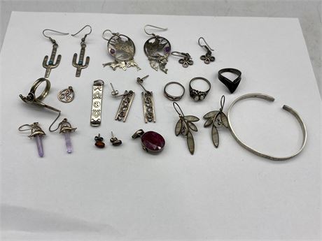 NICE LOT OF 925 STERLING JEWELRY