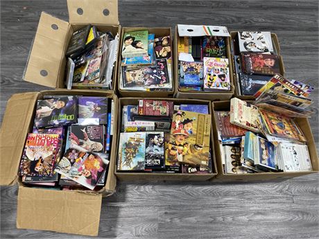 7 BOXES OF ASIAN DVDS