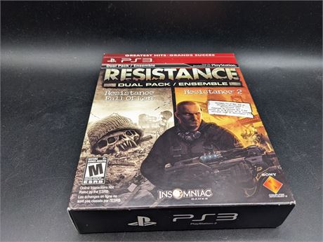 SEALED - RESISTANCE DUAL PACK - PS3