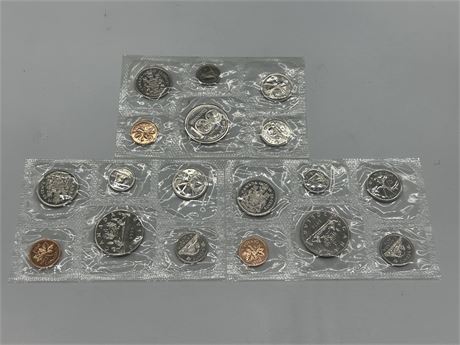 (3) 1974-1976 UNCIRCULATED COIN SETS